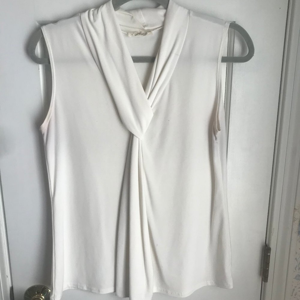 White Sleeveless Top